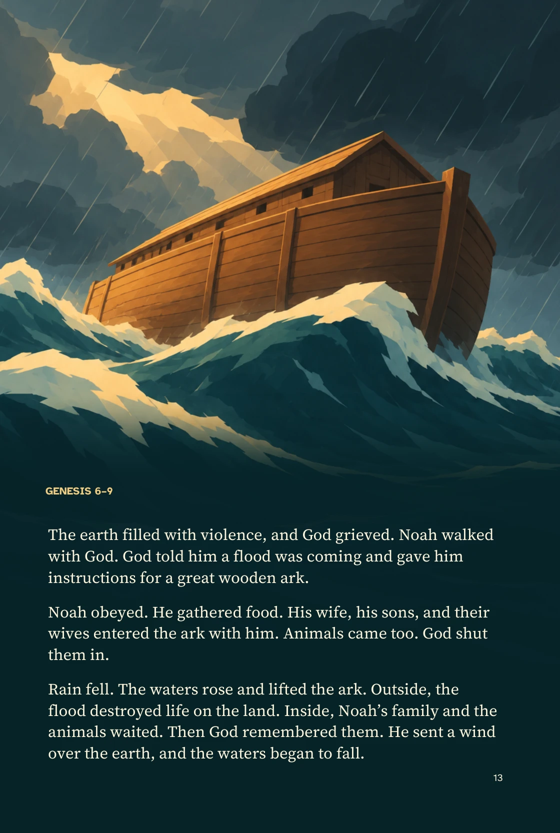 Actual illustrated Genesis interior page