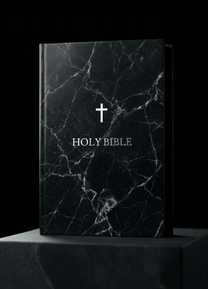 Monochrome Bible eBook, Design I: black marble cover