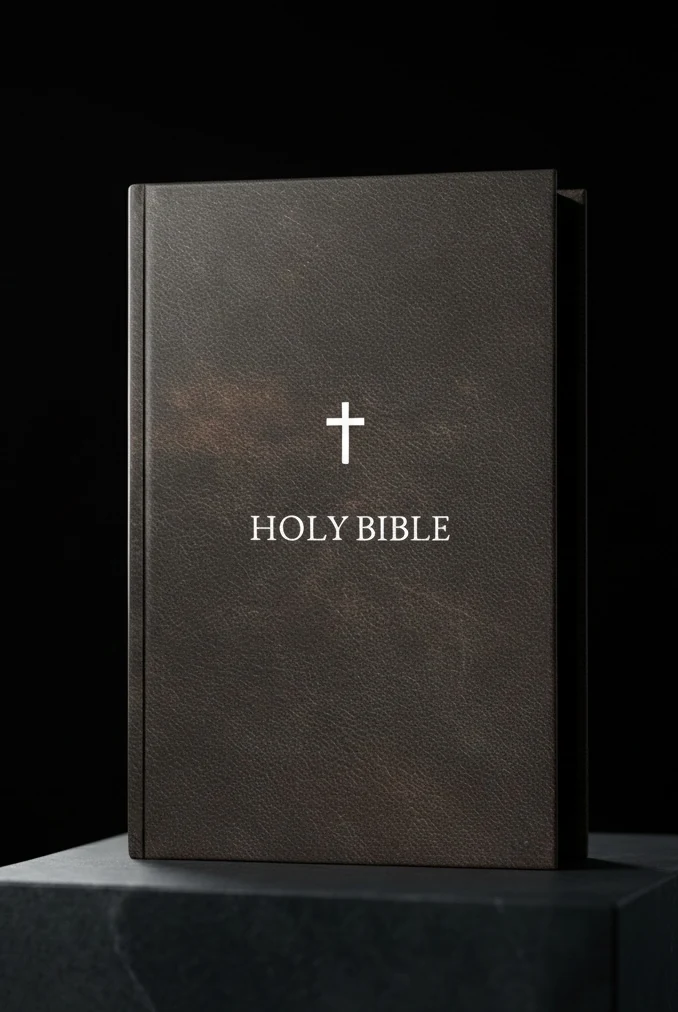 Monochrome Bible eBook, Design II: brown leather-look cover